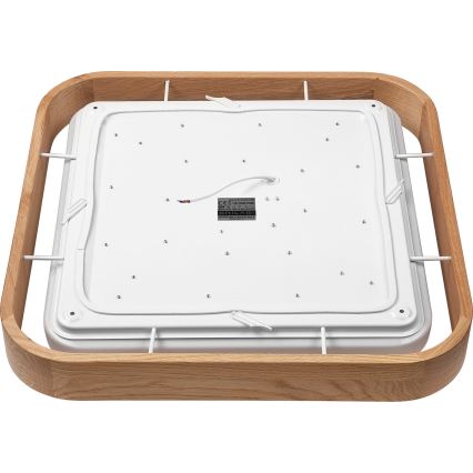 Brilagi - himmennettävä LED-kattovalaisin MANAROLA CUBIC LED/24W/230V 45x45 cm 3000-6500K tammi + kaukosäädin