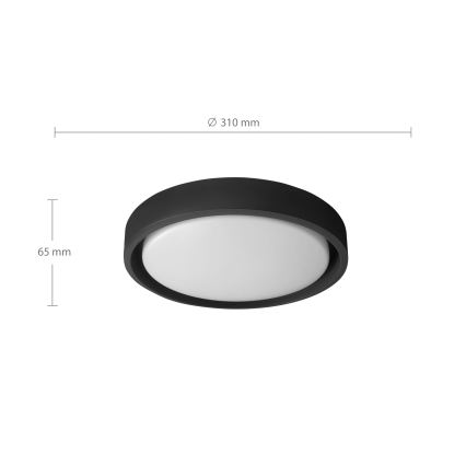 Brilagi - LED-kattovalaisin MATTEO LED/24W/230V, halkaisija 31 cm, musta