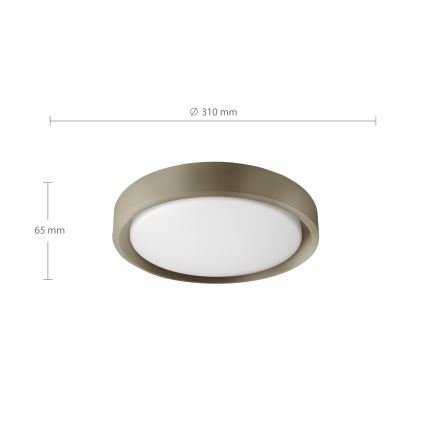 Brilagi - LED-kattovalaisin MATTEO LED/24W/230V, halkaisija 31 cm, taupe