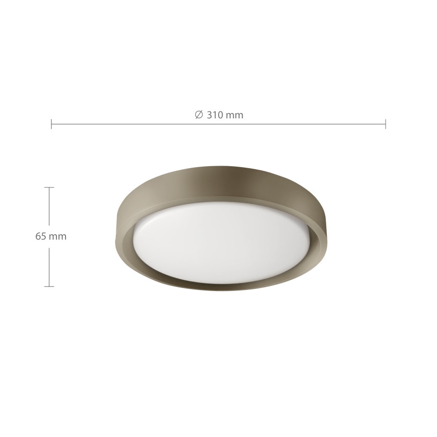 Brilagi - LED-kattovalaisin MATTEO LED/24W/230V, halkaisija 31 cm, taupe