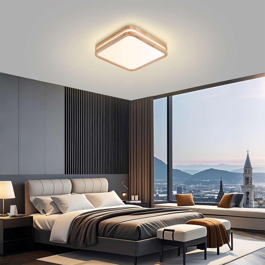 BRILAGI - LED-kattovalaisin MOLINA SQUARE LED/32W/230V 3000/4000/6000K tammi 30x30 cm
