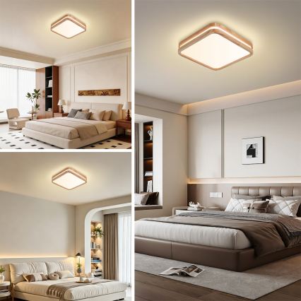 BRILAGI - LED-kattovalaisin MOLINA SQUARE LED/32W/230V 3000/4000/6000K tammi 30x30 cm