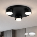 Brilagi - LED-kattovalaisin MONO 3xGX53/12W/230V Ø 30 cm musta