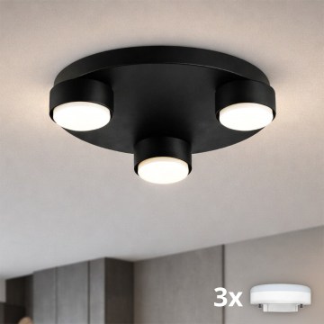 Brilagi - LED-kattovalaisin MONO 3xGX53/12W/230V Ø 30 cm musta