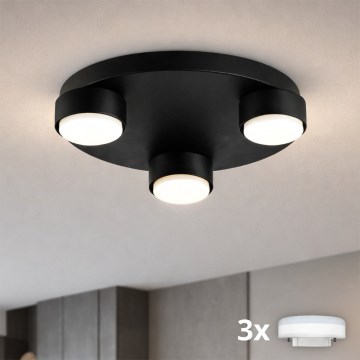 Brilagi - LED-kattovalaisin MONO 3xGX53/13W/230V, halkaisija 30 cm, musta