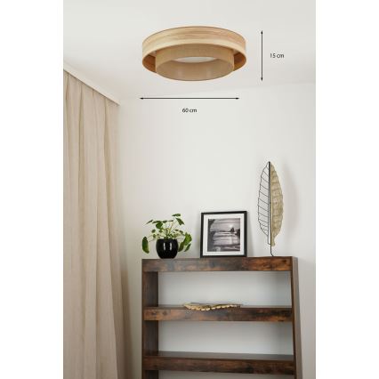 Brilagi - LED Kattovalaisin MONTANA BOHO LED/26W/230V halkaisija 60 cm ruskea