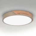 BRILAGI - LED-kattovalaisin PILANA LED/24W/230V tammi/beige, halkaisija 30 cm