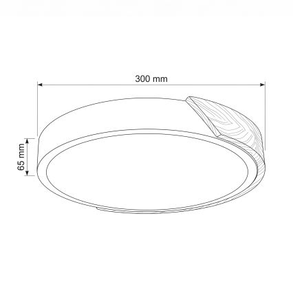 BRILAGI - LED-kattovalaisin PILANA LED/24W/230V tammi/kulta Ø 30 cm