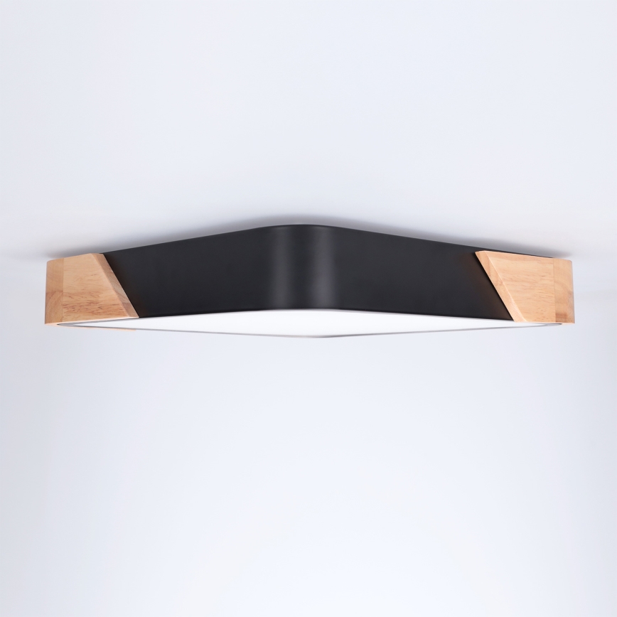 Brilagi - LED-kattovalaisin PILANA LED/24W/230V tammi/musta 32x32 cm