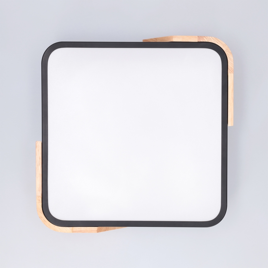 Brilagi - LED-kattovalaisin PILANA LED/24W/230V tammi/musta 32x32 cm