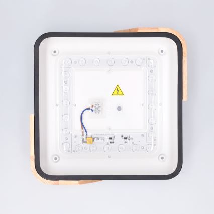 Brilagi - LED-kattovalaisin PILANA LED/24W/230V tammi/musta 32x32 cm