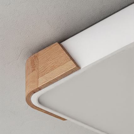 Brilagi - LED-kattovalaisin PILANA LED/24W/230V tammi/valkoinen 32x32 cm