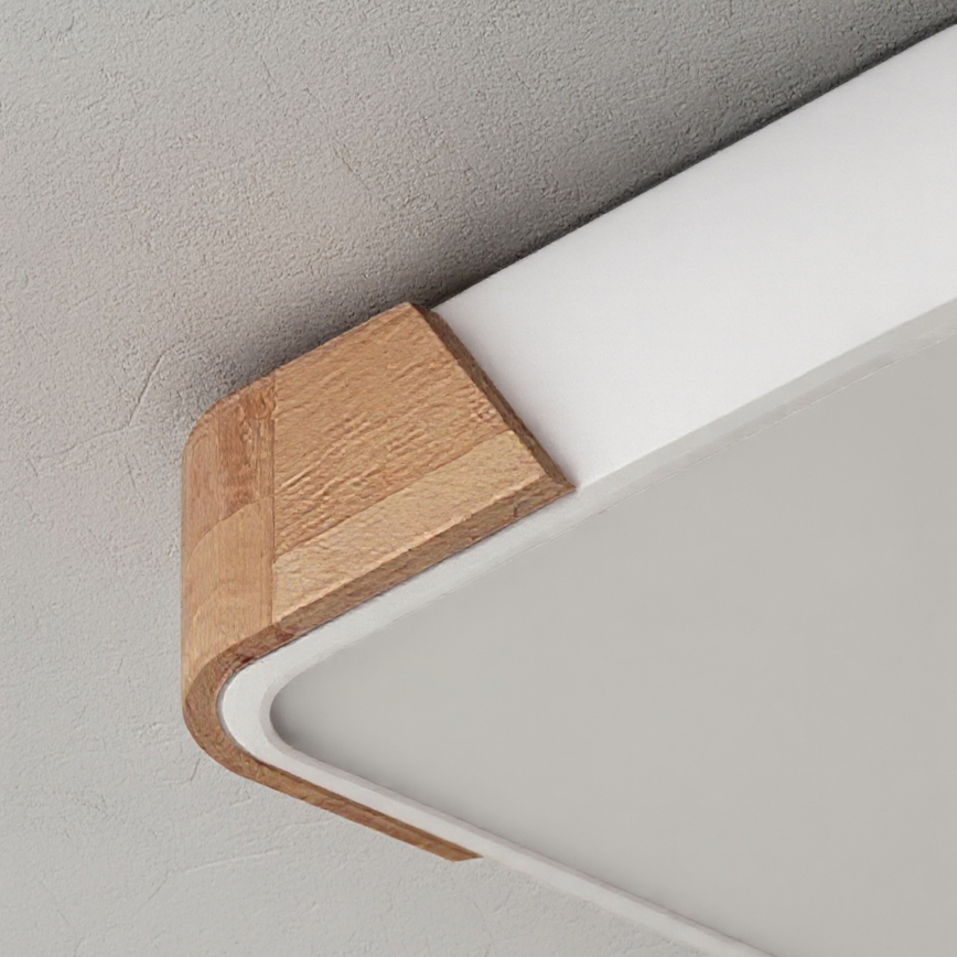 Brilagi - LED-kattovalaisin PILANA LED/24W/230V tammi/valkoinen 32x32 cm