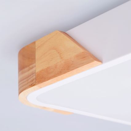 Brilagi - LED-kattovalaisin PILANA LED/24W/230V tammi/valkoinen 32x32 cm
