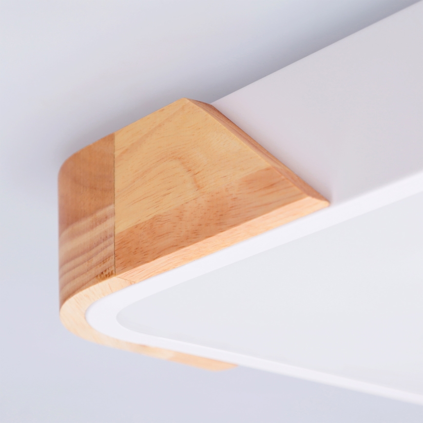 Brilagi - LED-kattovalaisin PILANA LED/24W/230V tammi/valkoinen 32x32 cm
