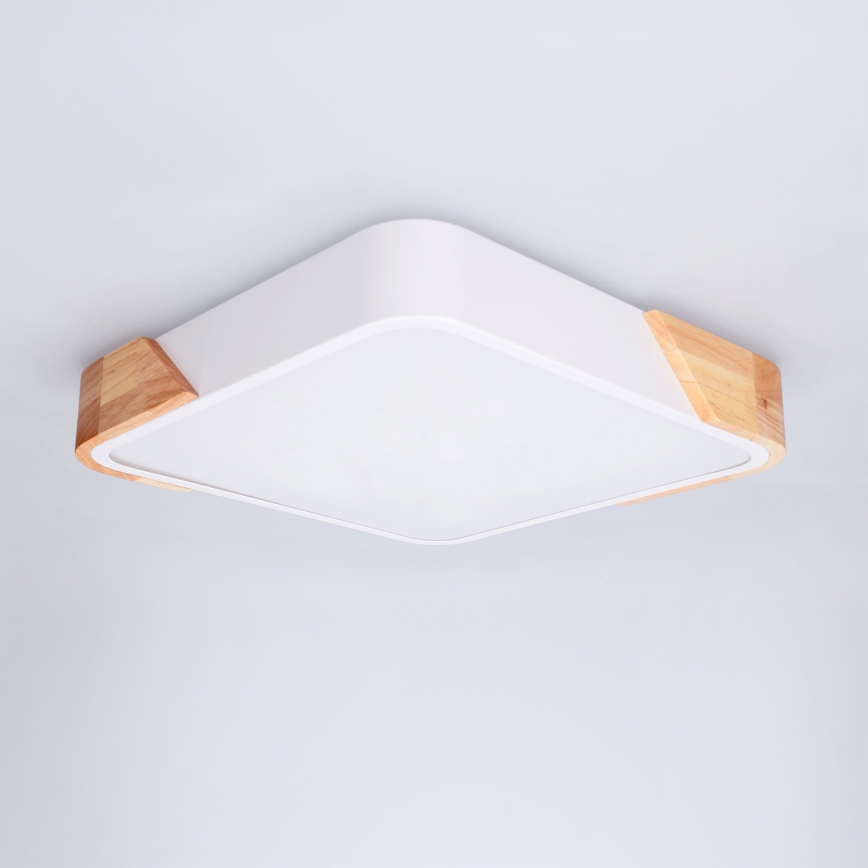 Brilagi - LED-kattovalaisin PILANA LED/24W/230V tammi/valkoinen 32x32 cm