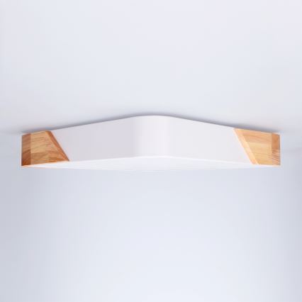 Brilagi - LED-kattovalaisin PILANA LED/24W/230V tammi/valkoinen 32x32 cm