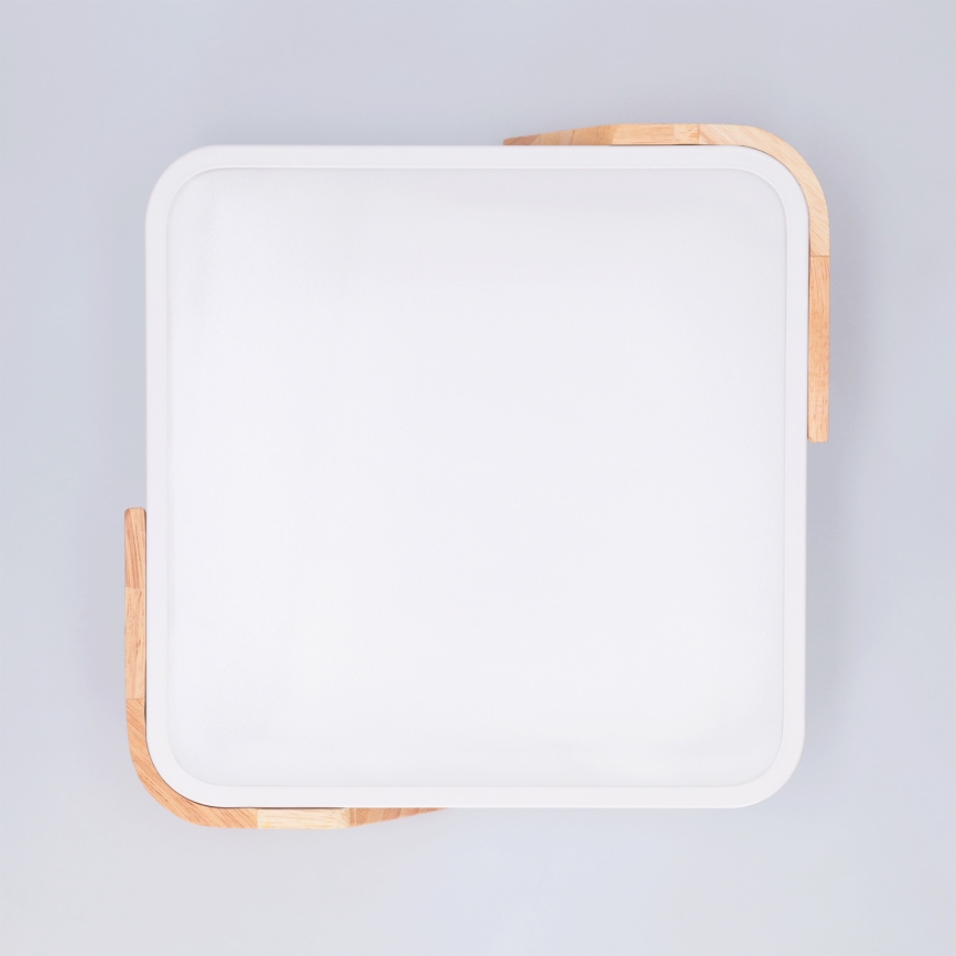 Brilagi - LED-kattovalaisin PILANA LED/24W/230V tammi/valkoinen 32x32 cm