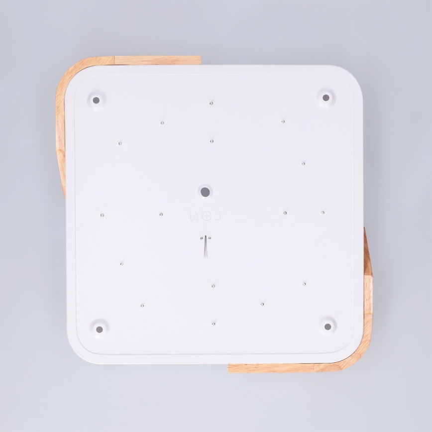 Brilagi - LED-kattovalaisin PILANA LED/24W/230V tammi/valkoinen 32x32 cm