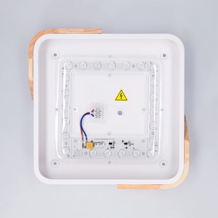 Brilagi - LED-kattovalaisin PILANA LED/24W/230V tammi/valkoinen 32x32 cm