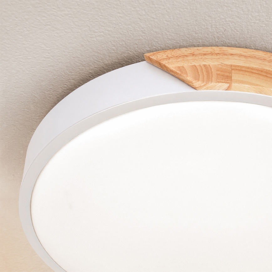 Brilagi - LED-kattovalaisin PILANA LED/24W/230V tammi/valkoinen Ø 30 cm