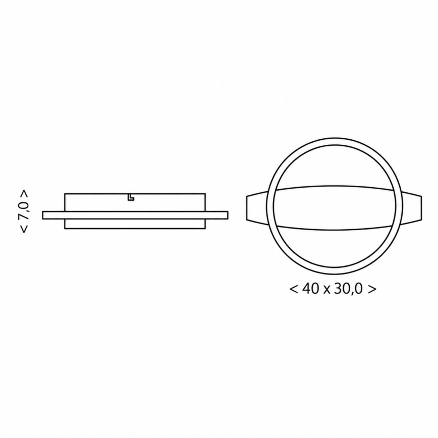 BRILAGI - LED-kattovalaisin PLANK LED/16W/230V 4000K 30x40 cm puu