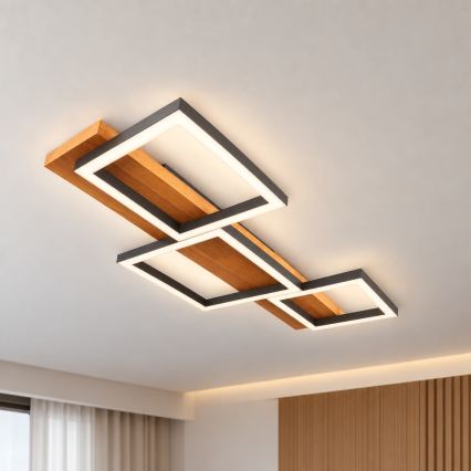 BRILAGI - LED-kattovalaisin PLANK LED/30W/230V 4000K 34,5x65 cm puu