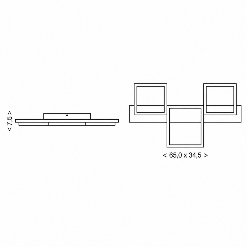 BRILAGI - LED-kattovalaisin PLANK LED/30W/230V 4000K 34,5x65 cm puu