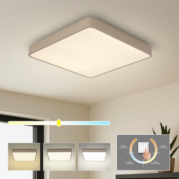 Brilagi - LED-kattovalaisin POOL 48W/230V 3000/4000/6000K 50x50 cm beige