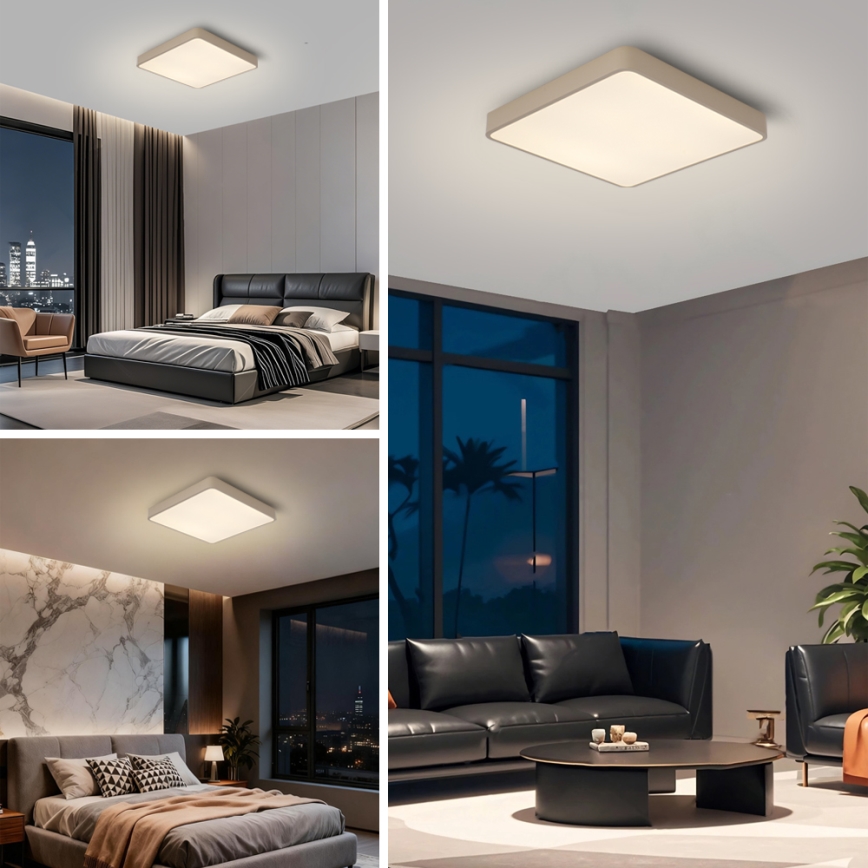 Brilagi - LED-kattovalaisin POOL 48W/230V 3000/4000/6000K 50x50 cm beige