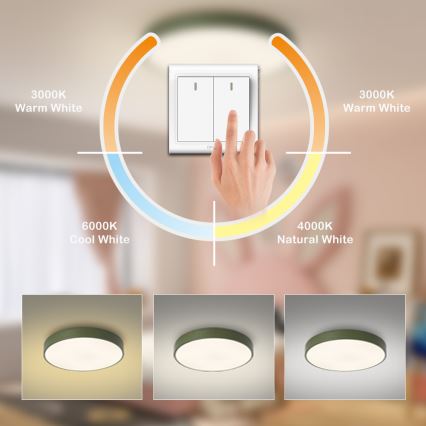Brilagi - LED-kattovalaisin POOL LED/60W/230V 3000/4000/6000K Ø 60 cm, vihreä