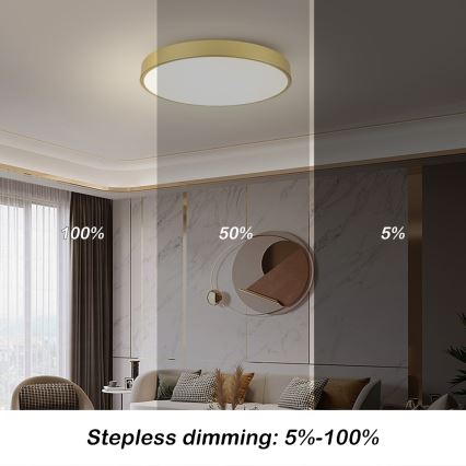 Brilagi - POOL LED-kattovalaisin, 100 W, 230 V, 3000/4000/6000 K, halkaisija 80 cm, kultainen