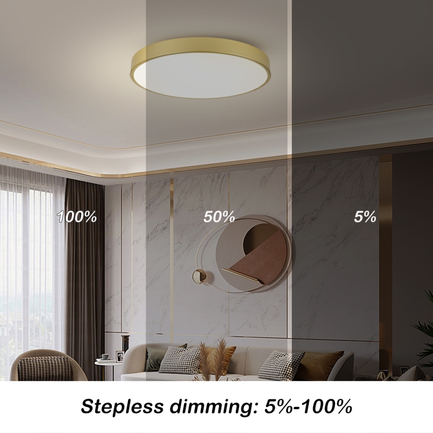 Brilagi - POOL LED-kattovalaisin, 100 W, 230 V, 3000/4000/6000 K, halkaisija 80 cm, kultainen