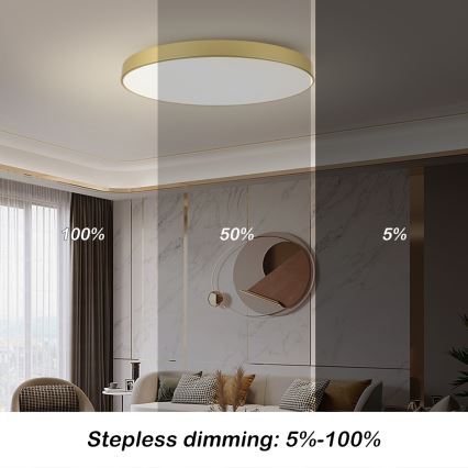 Brilagi - LED-kattovalaisin POOL LED/128W/230V 3000/4000/6000K Ø 100 cm, kultainen