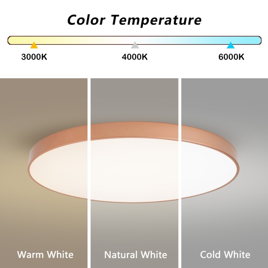 BRILAGI - LED-kattovalaisin POOL LED/128W/230V 3000/4000/6000K halkaisija 100 cm kuparinvärinen
