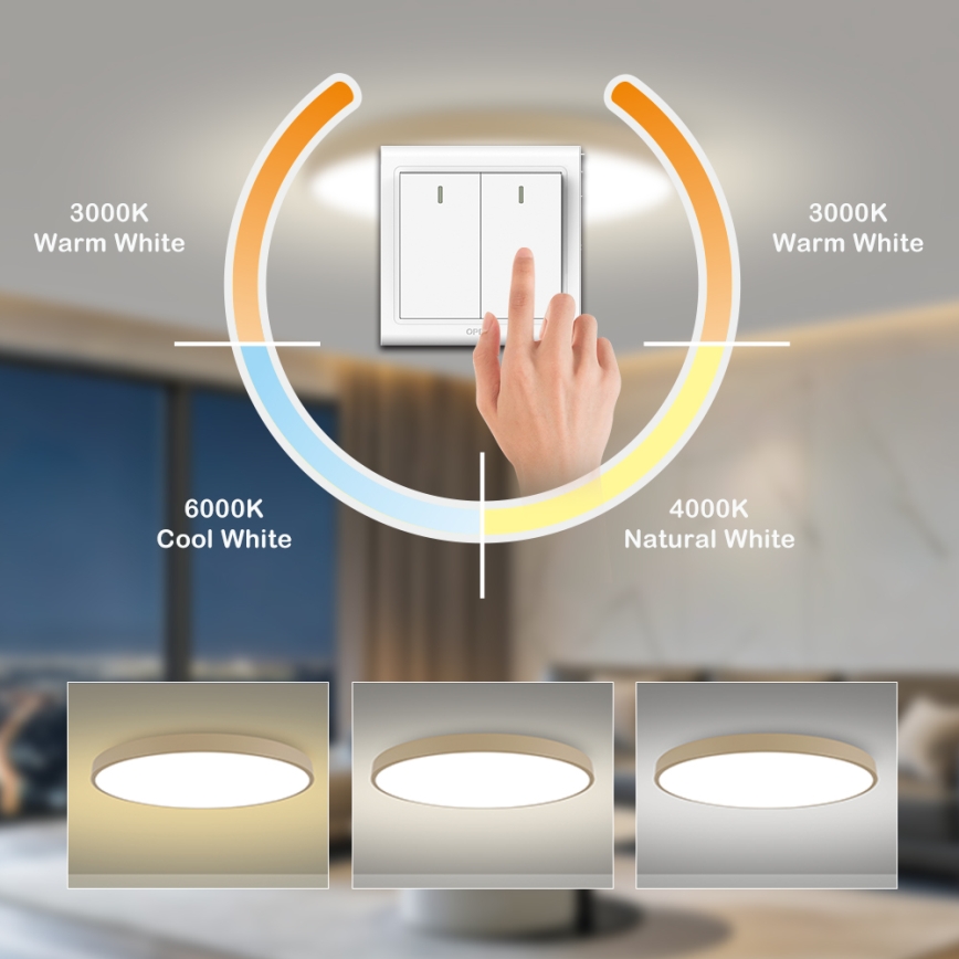 Brilagi - POOL LED -kattovalaisin LED/180W/230V 3000/4500/6000K halkaisija 120 cm beige