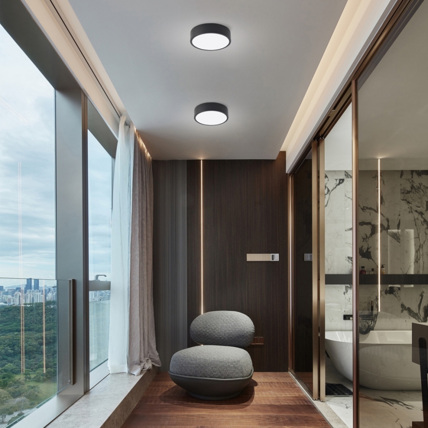 Brilagi - LED-kattovalaisin POOL LED/18W/230V 3000/4000/6000K halkaisija 20 cm musta