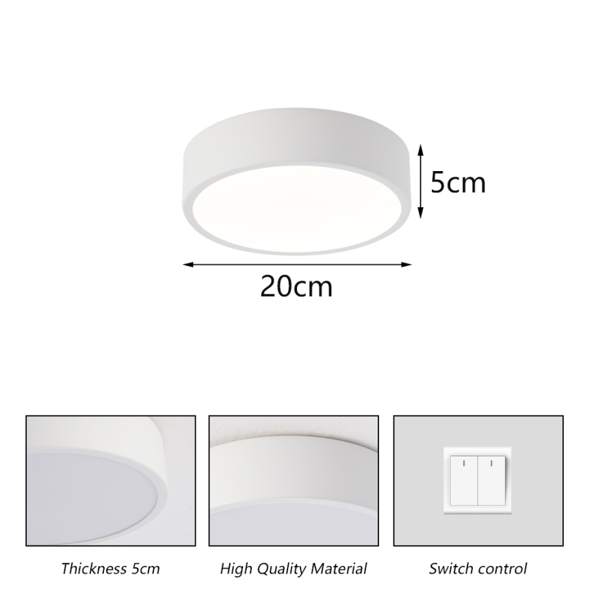Brilagi - LED-kattovalaisin POOL LED/18W/230V 3000/4000/6000K halkaisija 20 cm valkoinen