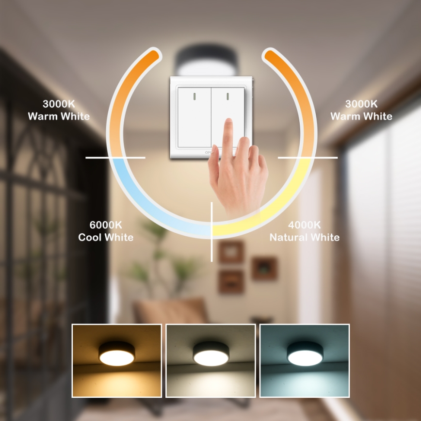 Brilagi - LED-kattovalaisin POOL LED/18W/230V 3000/4500/6000K halkaisija 20 cm musta