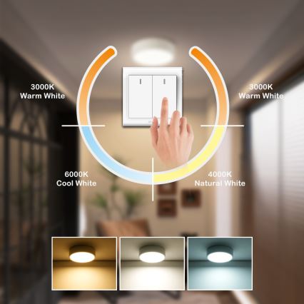Brilagi - LED-kattovalaisin POOL LED/18W/230V 3000/4500/6000K halkaisija 20 cm valkoinen