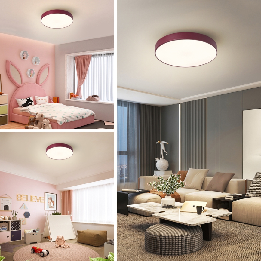 Brilagi - LED-kattovalaisin POOL LED/36W/230V 3000/4000/6000K halkaisija 30 cm burgundinpunainen