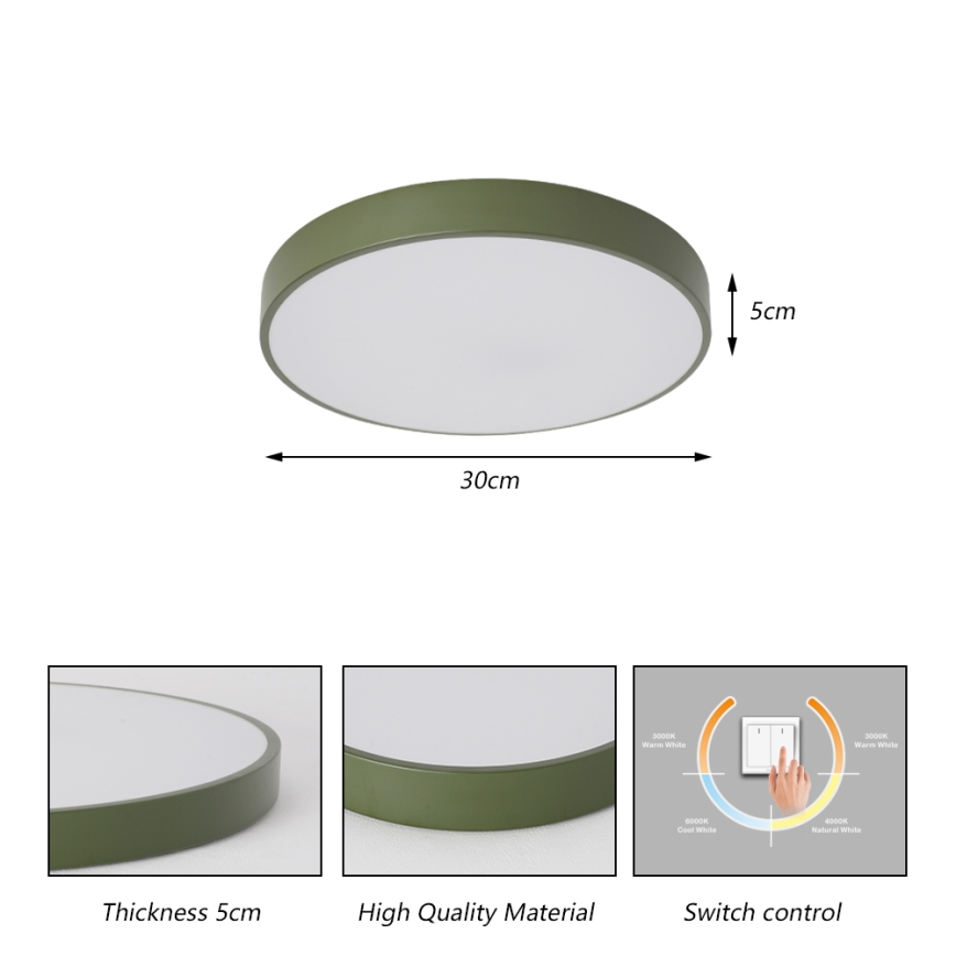 Brilagi - POOL LED - LED-kattovalaisin, 36 W, 230 V, 3000/4000/6000 K, halkaisija 30 cm, vihreä