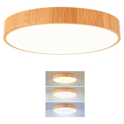 Brilagi - POOL LED -kattovalaisin 48W/230V 3000/4000/6000K halkaisija 40 cm puukuosi