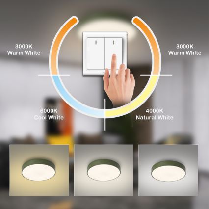 Brilagi - POOL LED kattovalaisin 48 W / 230 V, 3000/4000/6000 K, halkaisija 40 cm, vihreä