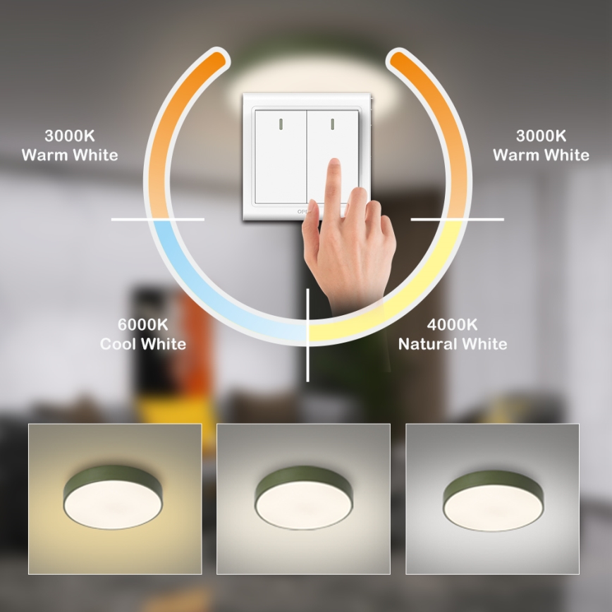 Brilagi - POOL LED kattovalaisin 48 W / 230 V, 3000/4000/6000 K, halkaisija 40 cm, vihreä