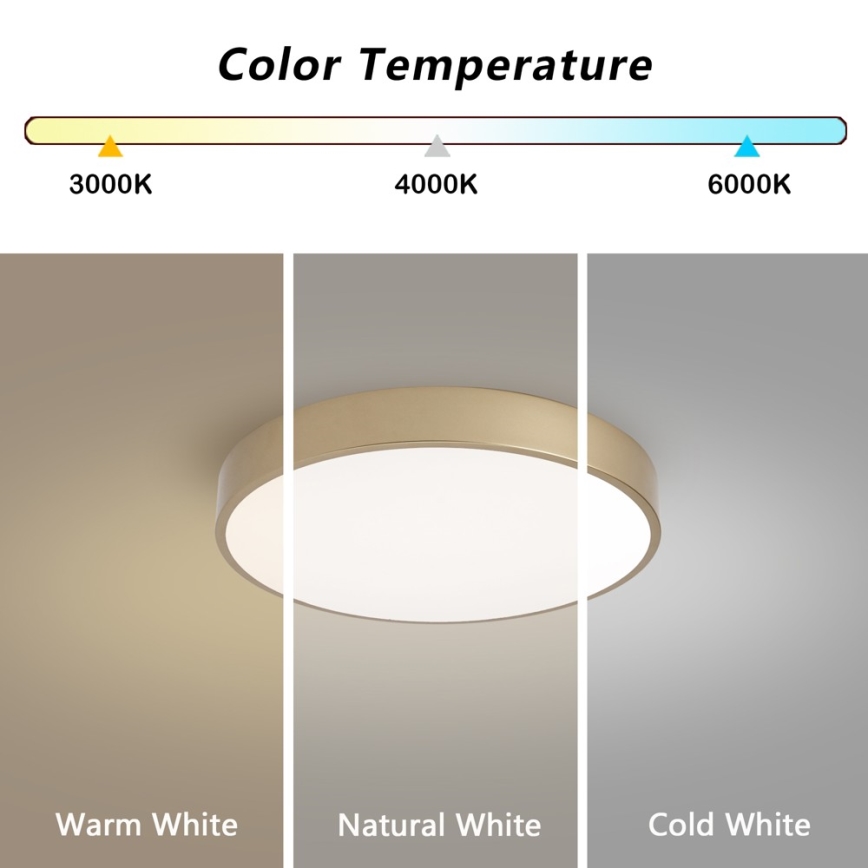BRILAGI - LED-kattovalaisin POOL LED/48W/230V 3000/4000/6000K halkaisija 40 cm kultainen