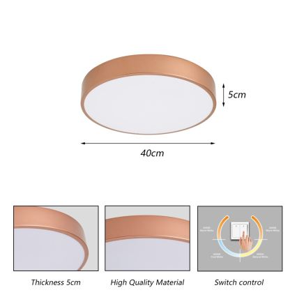 BRILAGI - POOL LED kattovalaisin LED/48W/230V 3000/4000/6000K halkaisija 40 cm pronssinvärinen