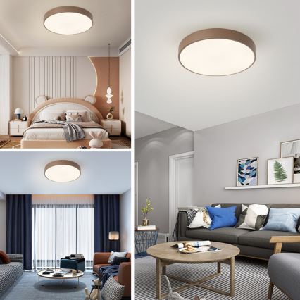 Brilagi - LED-kattovalaisin POOL LED/60W/230V, 3000/4000/6000K, halkaisija 50 cm, ruskea