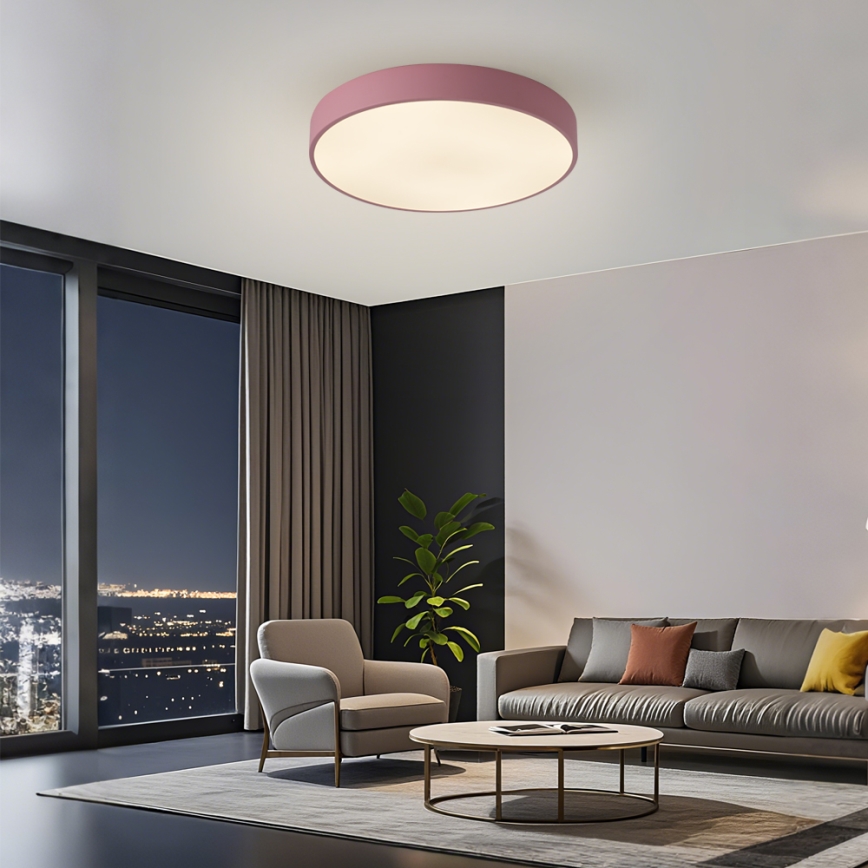 Brilagi - LED-kattovalaisin POOL LED/60W/230V 3000/4000/6000K Ø 50 cm vaaleanpunainen