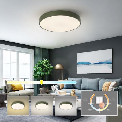 Brilagi - POOL LED-kattovalaisin, 60 W, 230 V, 3000/4000/6000 K, Ø 50 cm, vihreä
